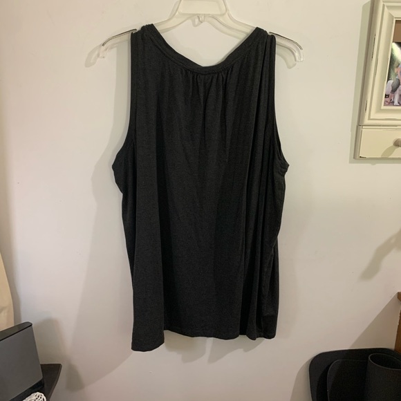Catherines 30/32 Gray Tank with Jeweled Neckline - Picture 3 of 3